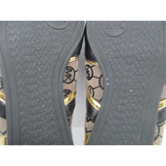 Michael Kors  Black And Gold Logo Lace Up Sneakers Womens Size US 7 M - Picture 15 of 16